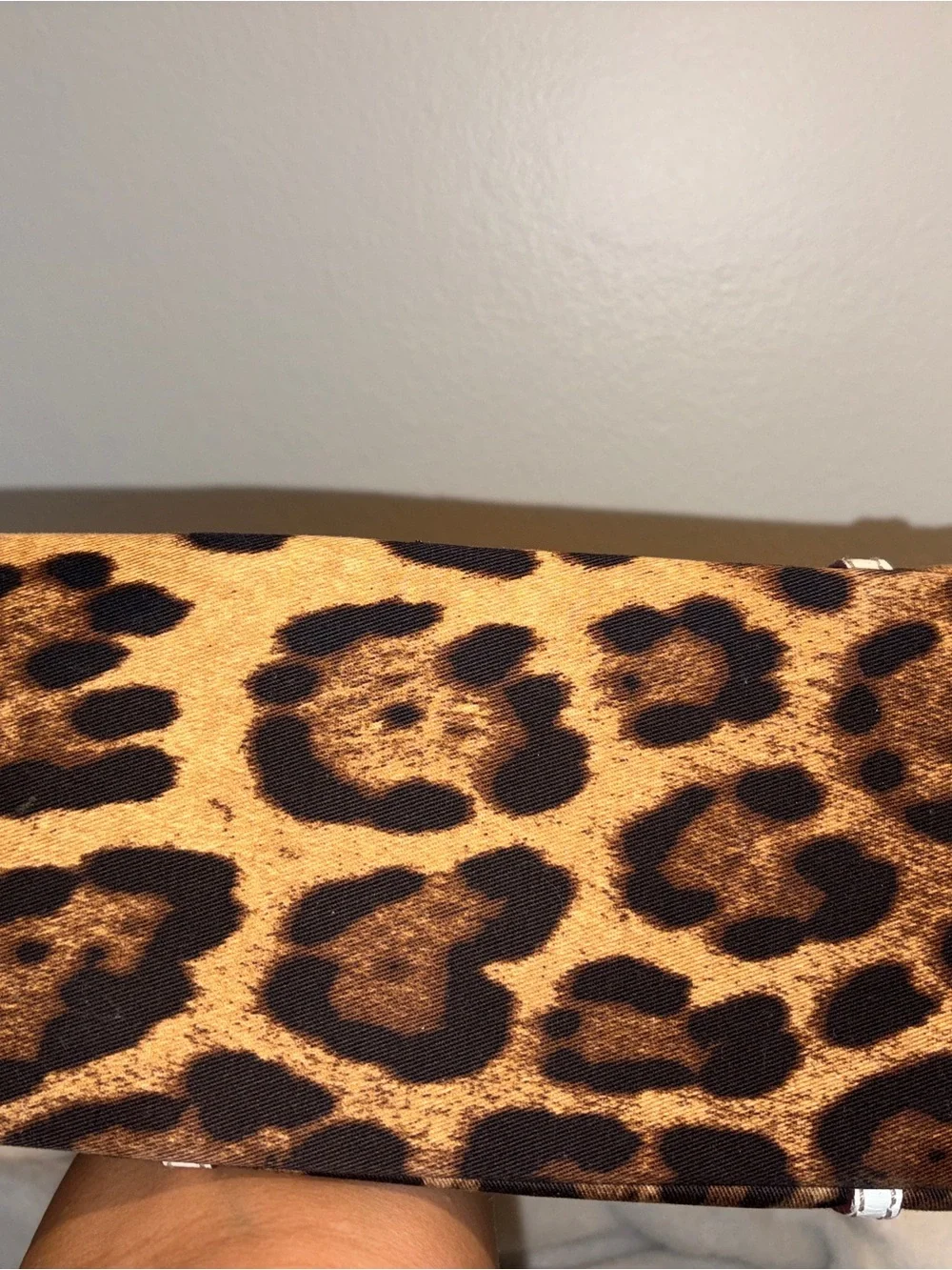 VINTAGE DOLCE & GABBANA Leopard Print Tote Bag with White Trim - MINT condition